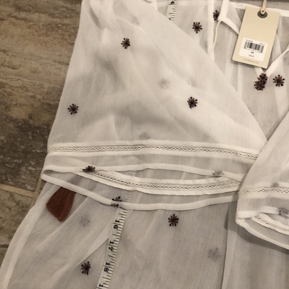 NWT Lucky Brand Peasant Tassle Top XS - Picture 12 of 14